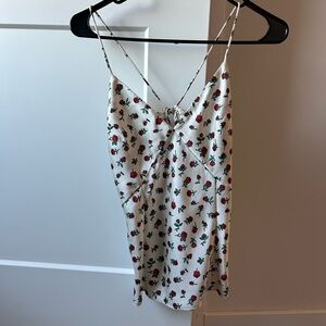A new day Floral Spaghetti Strap Top